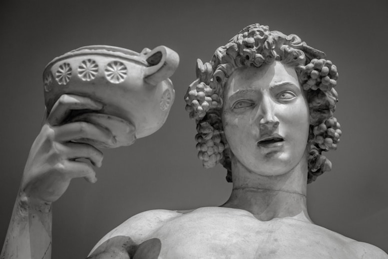 Le dieu Bacchus (ou Dionysos) et la légende de l'Améthyste