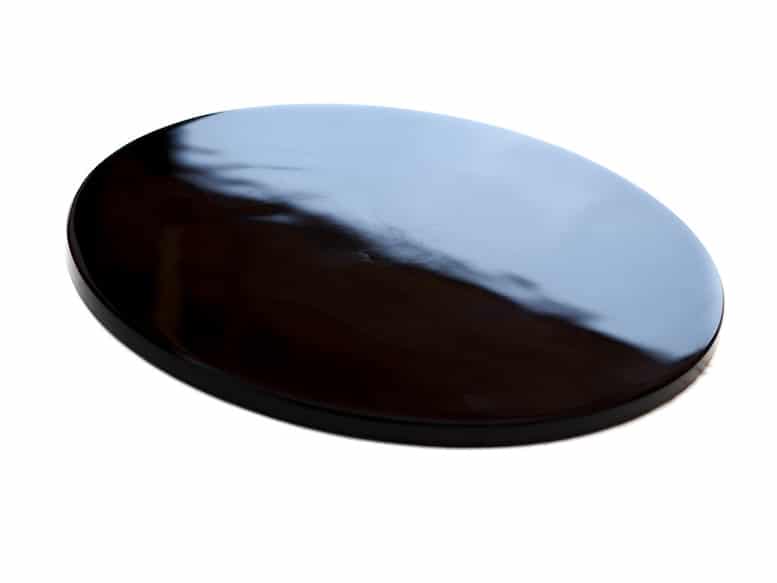 Miroir noir en obsidienne